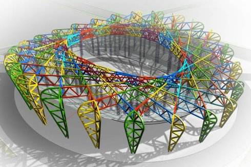 Construction de revêtement ignifuge de structure en acier